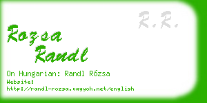 rozsa randl business card